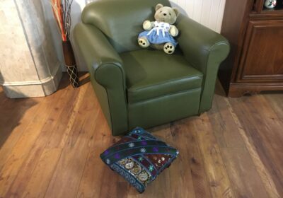 Faux Leather Green Chair